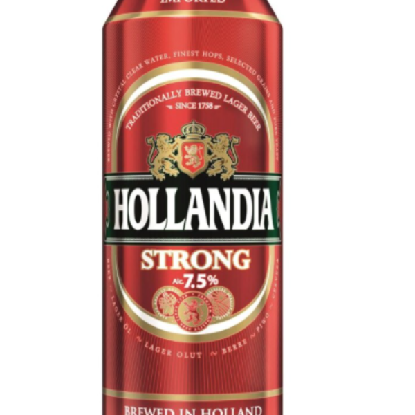 HOLLANDIA RED STRONG BEER 12 CANS X 500ML
